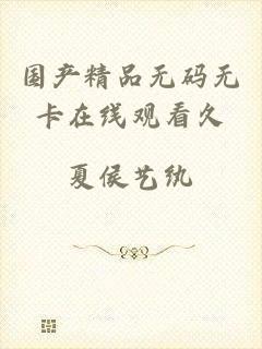 国产精品无码无卡在线观看久