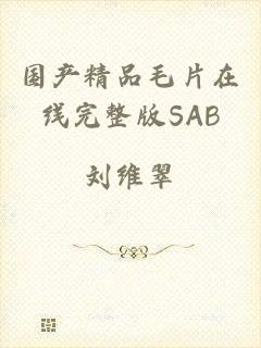 国产精品毛片在线完整版SAB