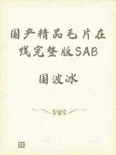 国产精品毛片在线完整版SAB