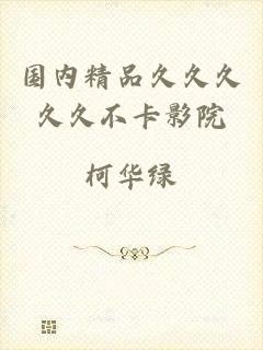 国内精品久久久久久不卡影院