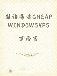 国语高清CHEAPWINDOWSVPS