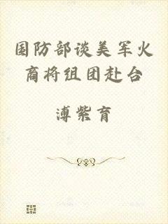 国防部谈美军火商将组团赴台
