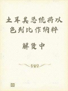 土耳其总统将以色列比作纳粹