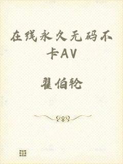在线永久无码不卡AV