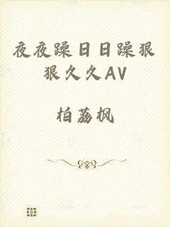 夜夜躁日日躁狠狠久久AV