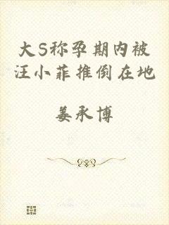 大S称孕期内被汪小菲推倒在地
