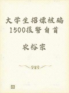 大学生招嫖被骗1500报警自首