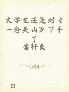 大学生还是对《一念关山》下手了