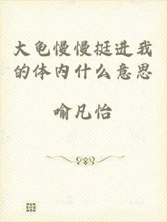 大龟慢慢挺进我的体内什么意思