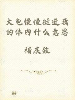 大龟慢慢挺进我的体内什么意思