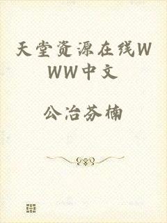 天堂资源在线WWW中文