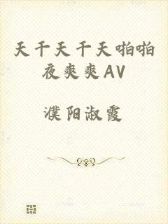 天干天干天啪啪夜爽爽AV