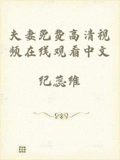 夫妻免费高清视频在线观看中文