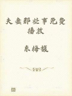 夫妻那些事免费播放