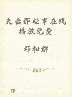 夫妻那些事在线播放免费