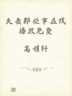 夫妻那些事在线播放免费