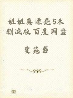 姐姐真漂亮5未删减版百度网盘