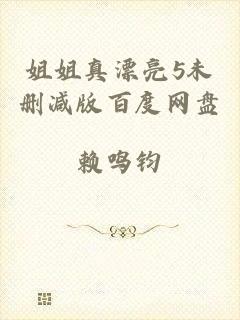 姐姐真漂亮5未删减版百度网盘