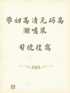 孕妇高清无码高潮喷浆