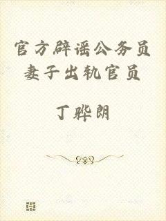 官方辟谣公务员妻子出轨官员