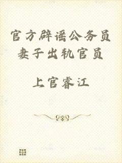 官方辟谣公务员妻子出轨官员