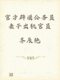 官方辟谣公务员妻子出轨官员