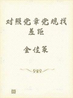 对照党章党规找差距