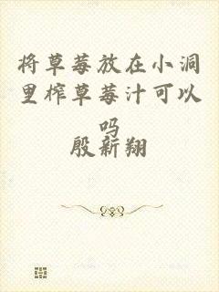 将草莓放在小洞里榨草莓汁可以吗