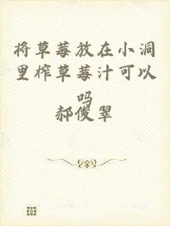将草莓放在小洞里榨草莓汁可以吗