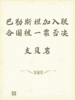 巴勒斯坦加入联合国被一票否决