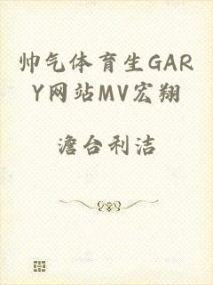 帅气体育生GARY网站MV宏翔