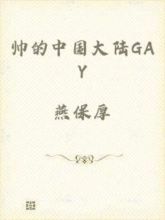 帅的中国大陆GAY
