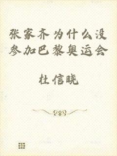 张家齐为什么没参加巴黎奥运会