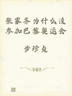 张家齐为什么没参加巴黎奥运会