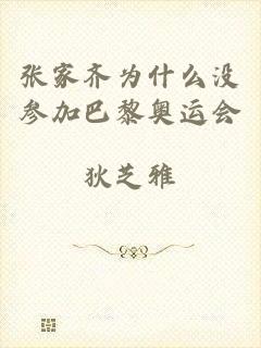 张家齐为什么没参加巴黎奥运会