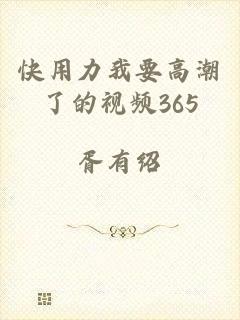 快用力我要高潮了的视频365