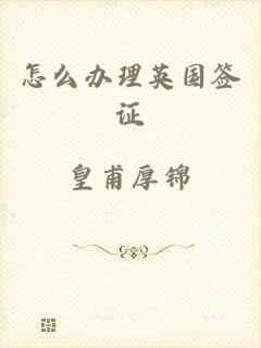 怎么办理英国签证
