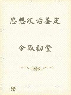 思想政治鉴定