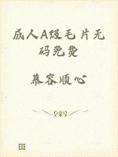 成人A级毛片无码免费