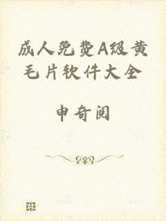 成人免费A级黄毛片软件大全