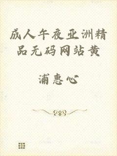成人午夜亚洲精品无码网站黄