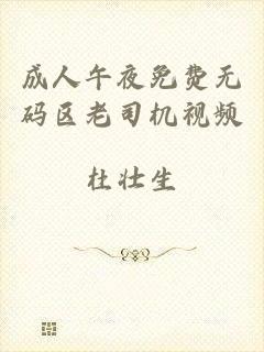 成人午夜免费无码区老司机视频
