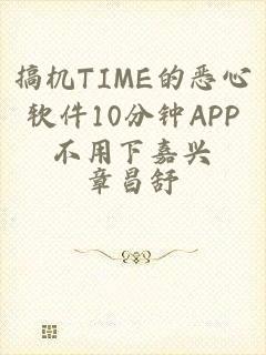 搞机TIME的恶心软件10分钟APP不用下嘉兴