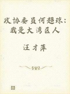政协委员何超琼:我是大湾区人