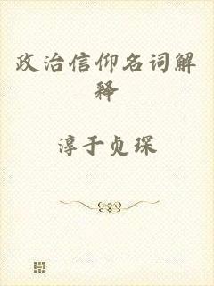 政治信仰名词解释