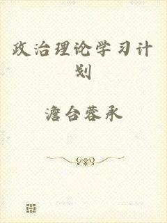 政治理论学习计划