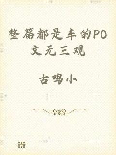 整篇都是车的PO文无三观