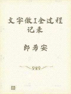 文字做I全过程记录