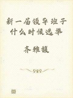 新一届领导班子什么时候选举