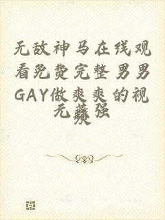 无敌神马在线观看免费完整男男GAY做爽爽的视频